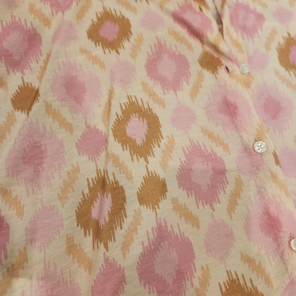 Pink and Brown Patterned Women's Top - Picture 3 of 3